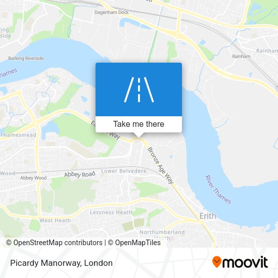 Picardy Manorway map