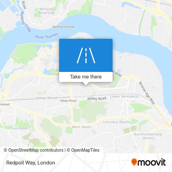 Redpoll Way map