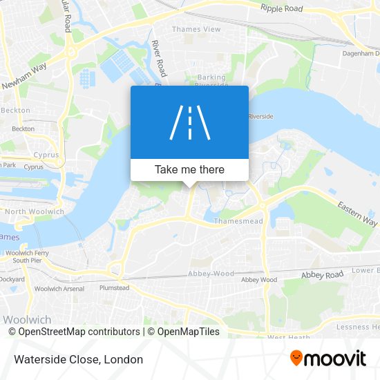 Waterside Close map