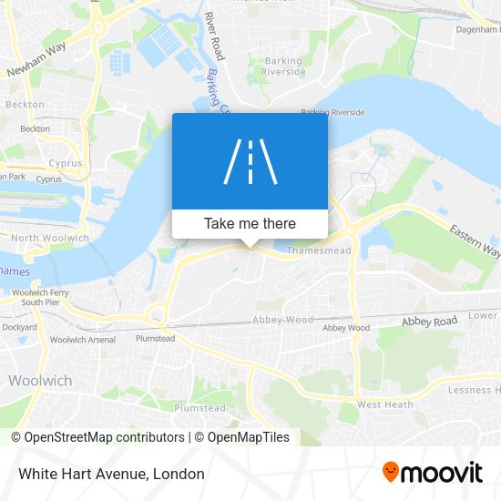 White Hart Avenue map
