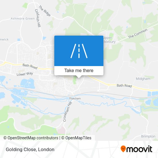 Golding Close map