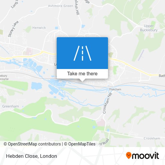 Hebden Close map