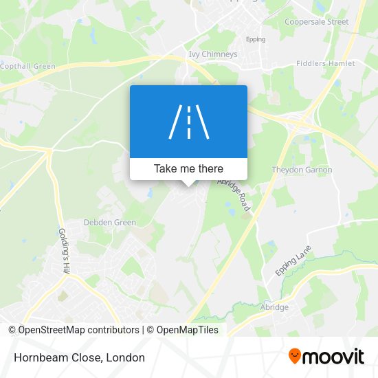 Hornbeam Close map