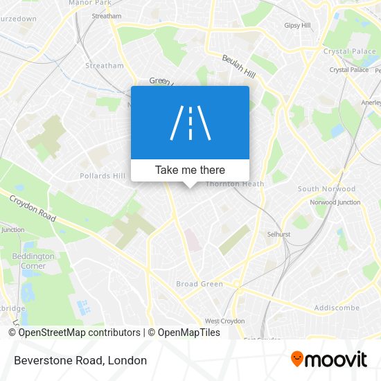 Beverstone Road map