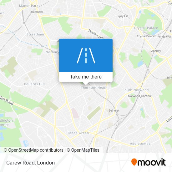 Carew Road map