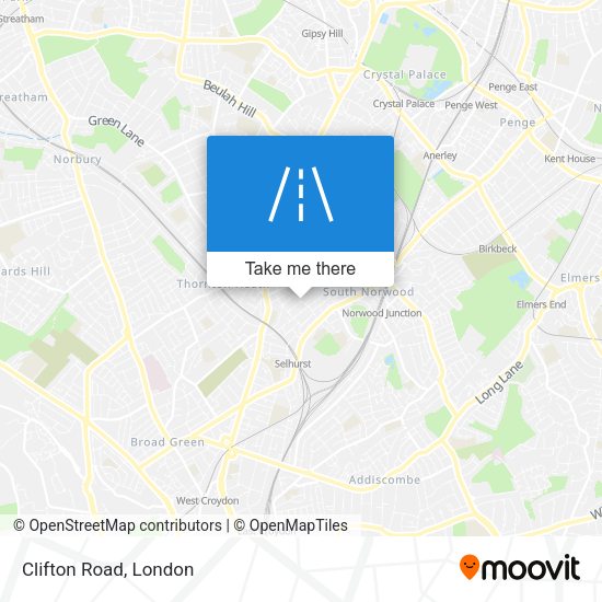 Clifton Road map