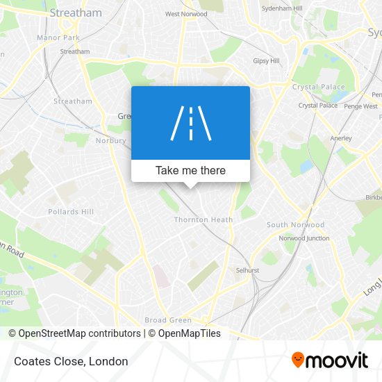 Coates Close map