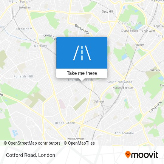 Cotford Road map