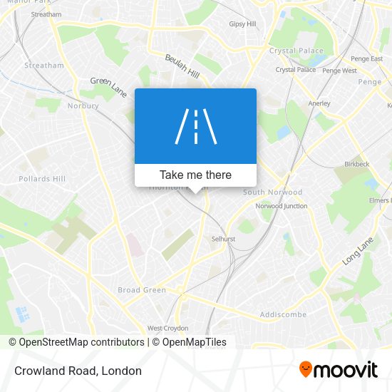 Crowland Road map
