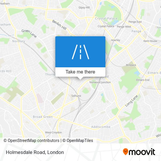 Holmesdale Road map