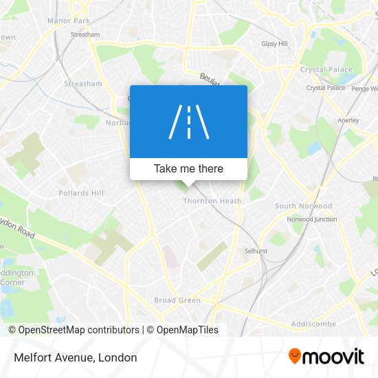 Melfort Avenue map