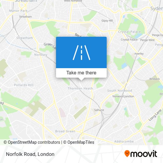 Norfolk Road map