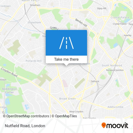 Nutfield Road map