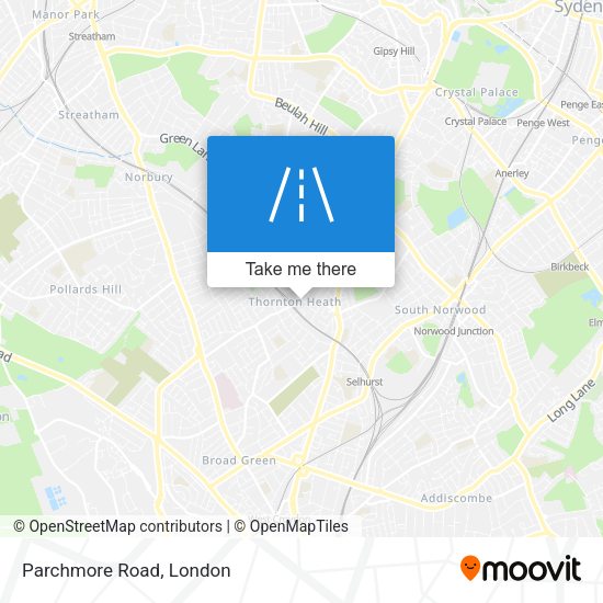 Parchmore Road map