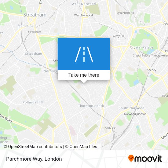 Parchmore Way map