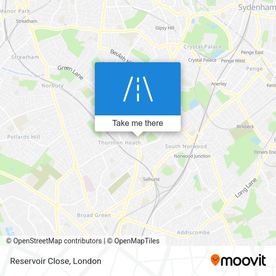 Reservoir Close map