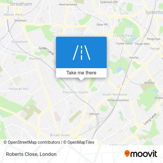 Roberts Close map