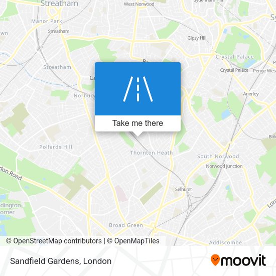 Sandfield Gardens map
