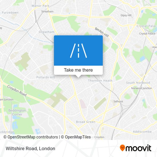 Wiltshire Road map