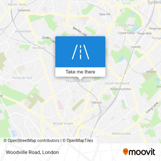 Woodville Road map