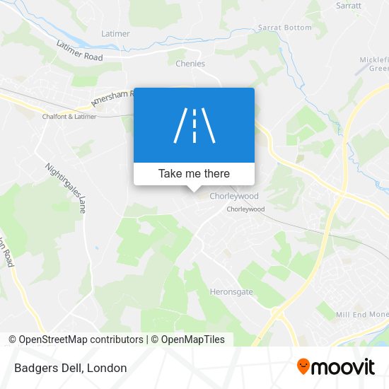 Badgers Dell map