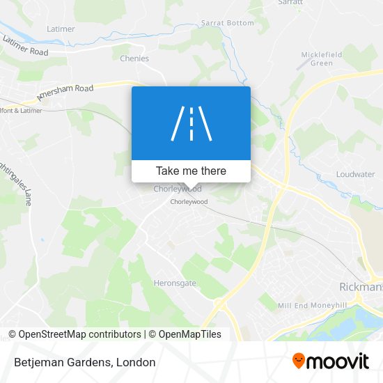 Betjeman Gardens map