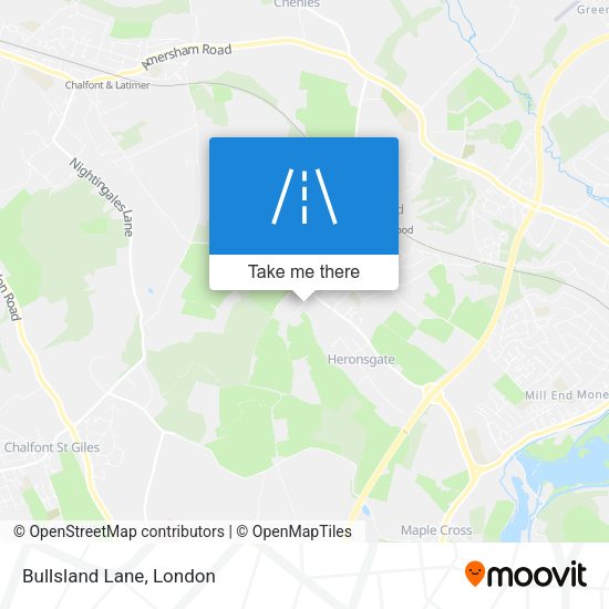 Bullsland Lane map