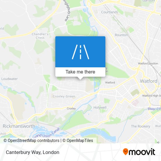 Canterbury Way map