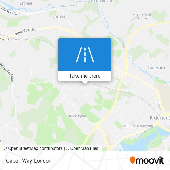 Capell Way map