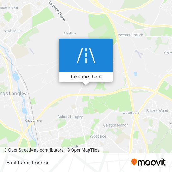 East Lane map