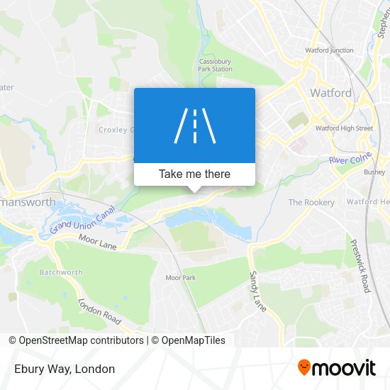 Ebury Way map