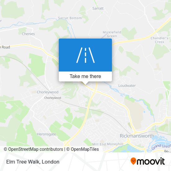 Elm Tree Walk map
