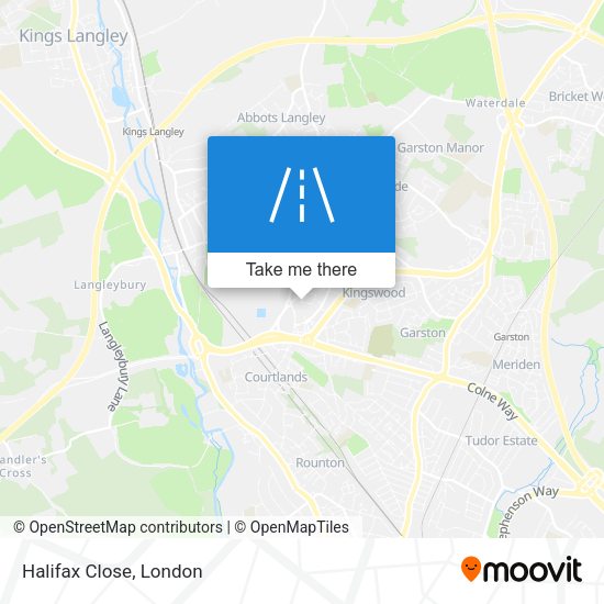 Halifax Close map