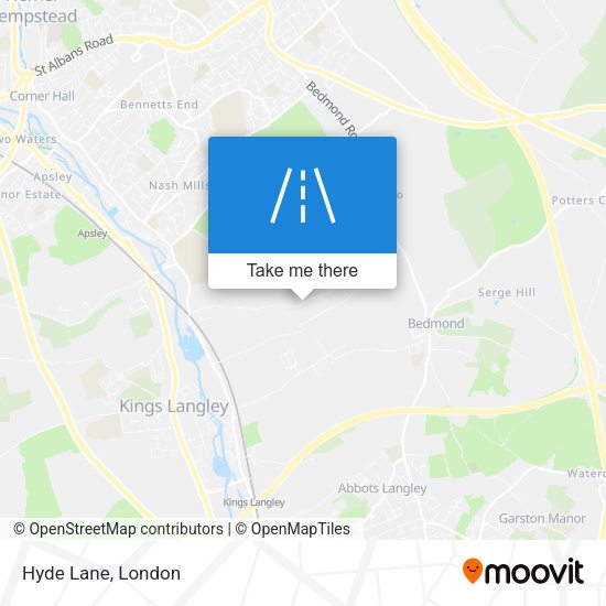 Hyde Lane map