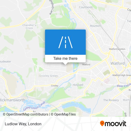Ludlow Way map