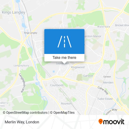 Merlin Way map