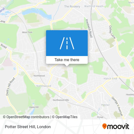 Potter Street Hill map
