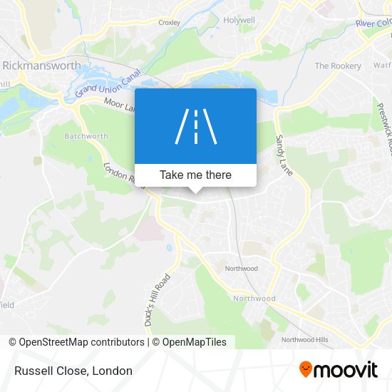 Russell Close map
