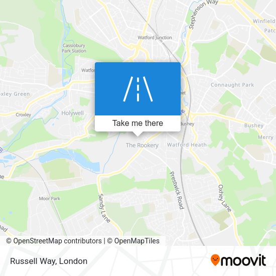 Russell Way map
