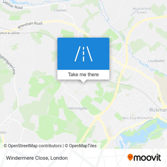 Windermere Close map