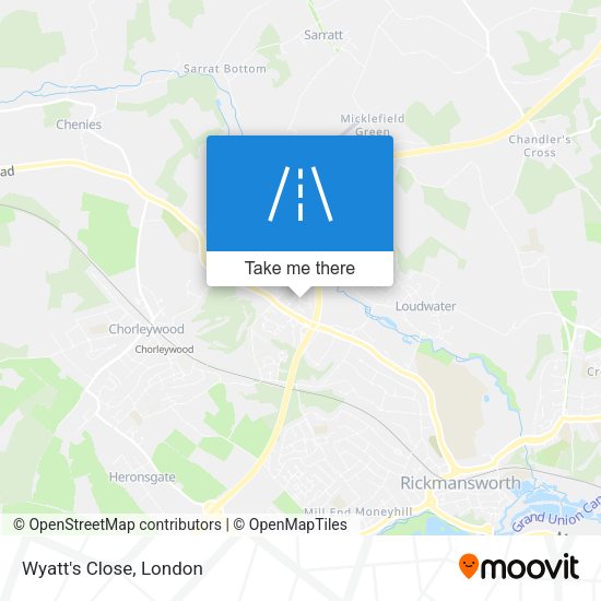 Wyatt's Close map