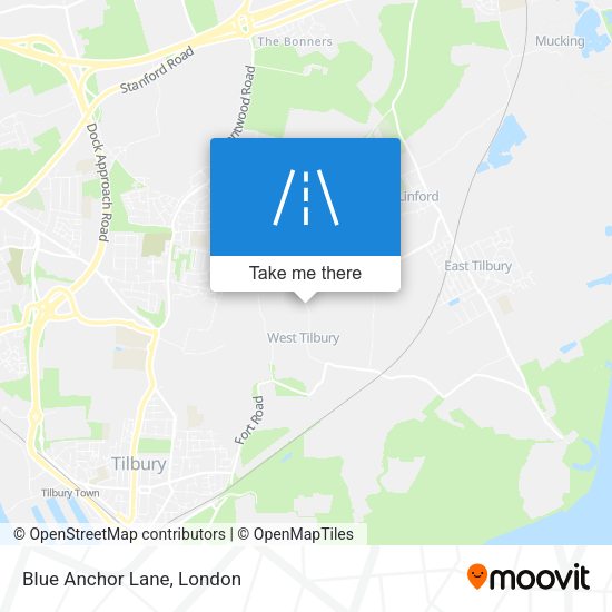 Blue Anchor Lane map