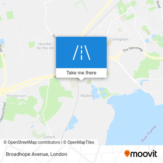 Broadhope Avenue map