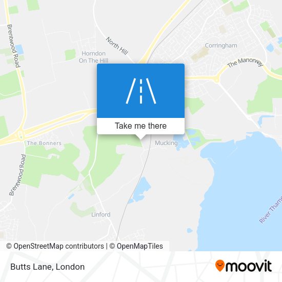 Butts Lane map