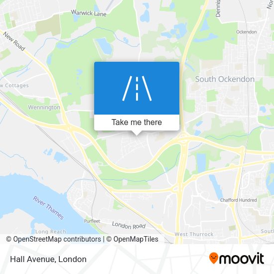 Hall Avenue map