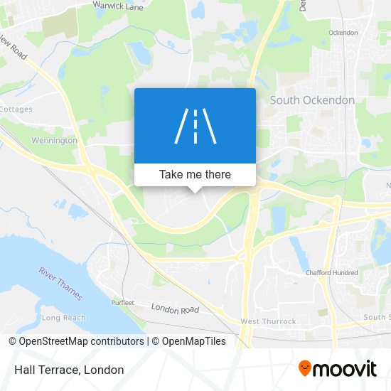 Hall Terrace map