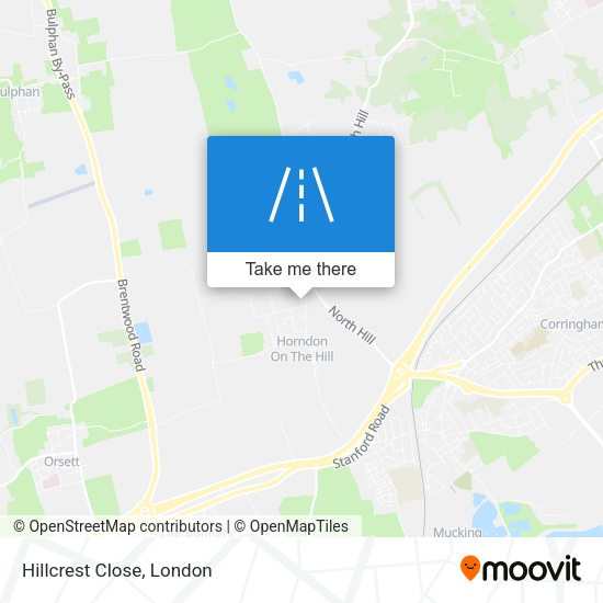 Hillcrest Close map