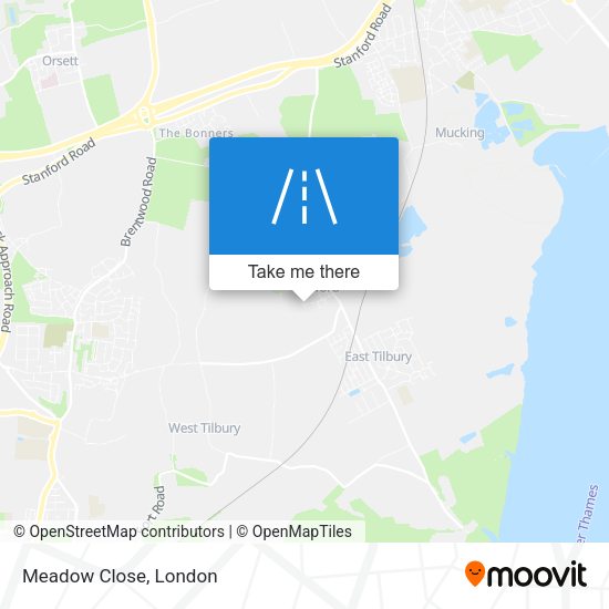 Meadow Close map