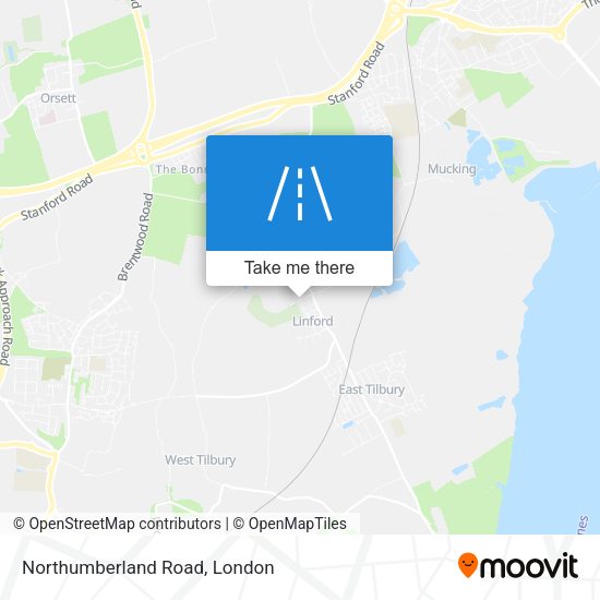 Northumberland Road map