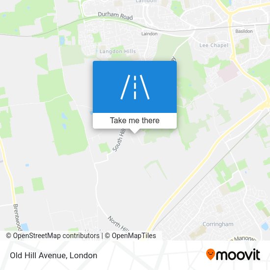 Old Hill Avenue map
